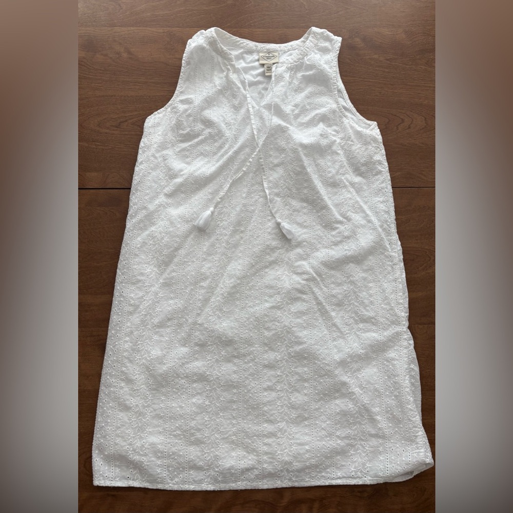 St. John's Bay White Embroidered Mini dress